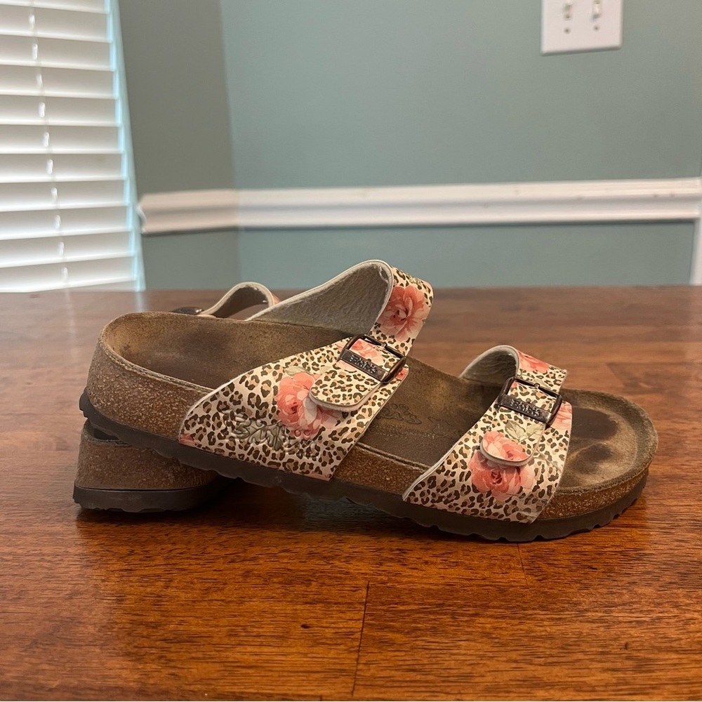 Birki’s Birkenstocks Leopard Print Women's Sandals Pink Floral size 6 size 37